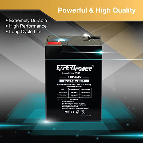 ExpertPower EXP645 6V 4.5 Amp Rechargeable Battery -6 Pack - Image 4