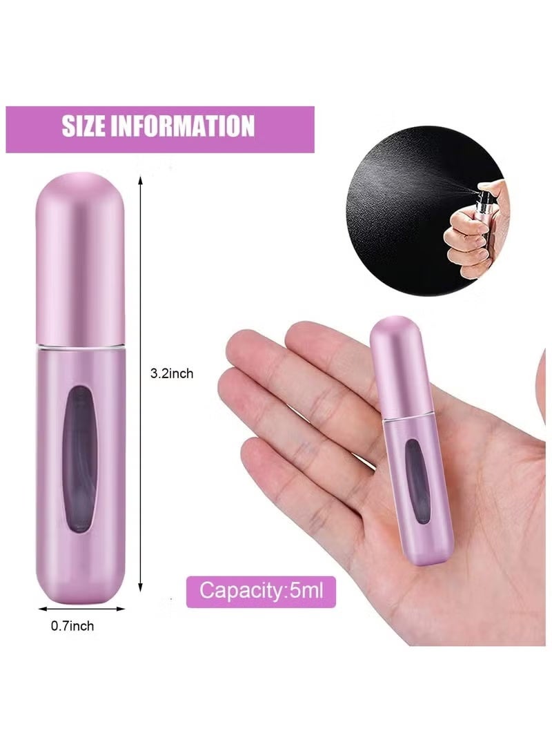 زجاجة بخاخ عطر صغيرة محمولة قابلة لاعادة التعبئة سعة 6 مل - 3 قطع ألوان متنوعة - Image 2