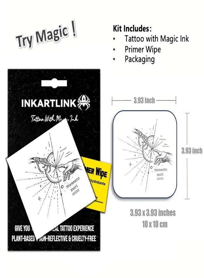 INKARTLINK Semi-Permanent Tattoos, Arm Party Tattoos, Realistic Temporary Tattoos, Philosophical Tattoos, Niche Culture, Non-reflective, Waterproof, Cruelty-Free (Touch of Death) - Image 2