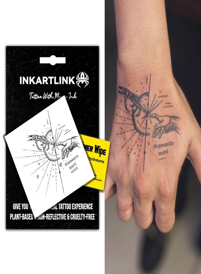 INKARTLINK Semi-Permanent Tattoos, Arm Party Tattoos, Realistic Temporary Tattoos, Philosophical Tattoos, Niche Culture, Non-reflective, Waterproof, Cruelty-Free (Touch of Death) - Image 1