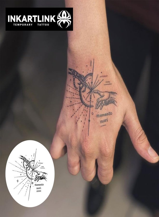 INKARTLINK Semi-Permanent Tattoos, Arm Party Tattoos, Realistic Temporary Tattoos, Philosophical Tattoos, Niche Culture, Non-reflective, Waterproof, Cruelty-Free (Touch of Death) - Image 3