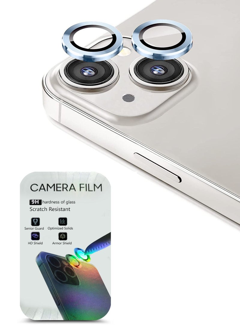 Wtech Premium Camera Lens Film Protector Shield For Apple iPhone 15 Plus 2023 Clear/Blue  - Image 1