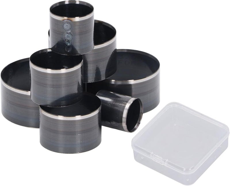 7PCS Leather Cutting Dies Set, Round Shape Alloy Steel Punching Die for Handcraft, Multi - Size 20-50mm Cutting Mold with Storage Box for Leather Fabric Polymer Clay - Image 1