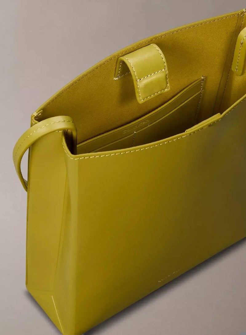 CALVIN KLEIN Leather Crossbody Tote Bag - Image 3
