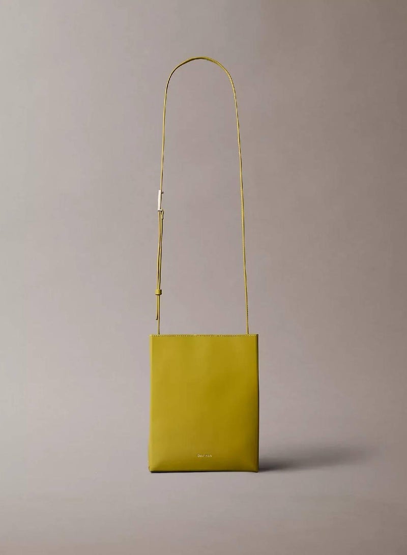 CALVIN KLEIN Leather Crossbody Tote Bag - Image 1