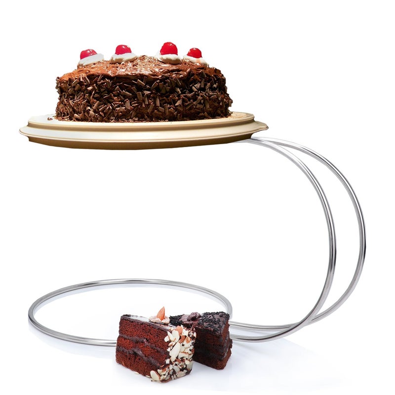 Urban Snackers Stainless Steel Serving Cake Stand Tower Holder for Display Birthday Wedding Celebrations Occasions Home Hotel and Restaurant - Image 1
