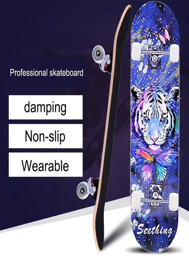 CLYCTIP Complete Skateboards- Standard for Beginners Kids Boys Girls Teenager- 31''x 8''Canadian Maple Cruiser Pro Skate Board - Image 5
