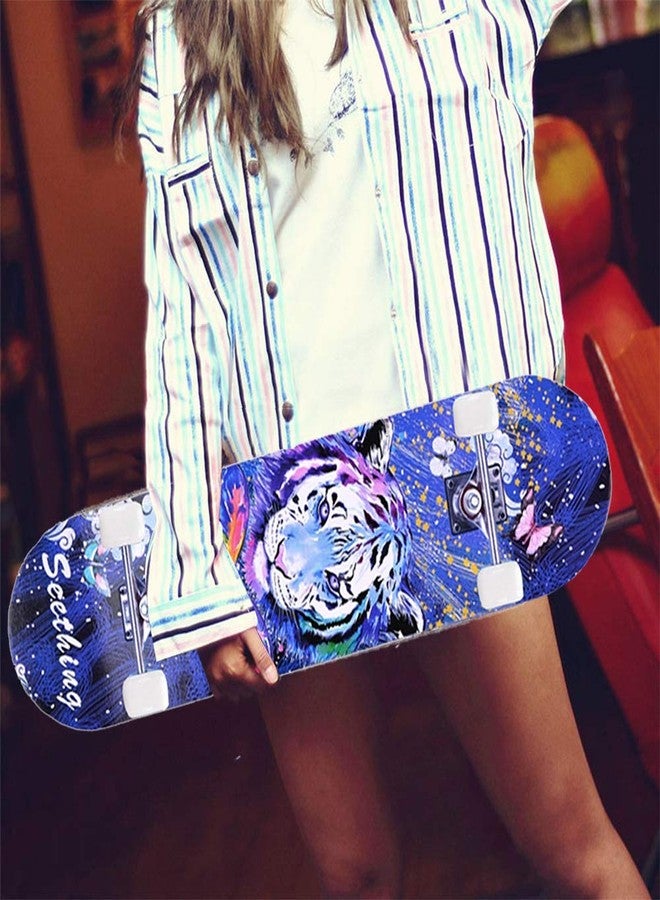 CLYCTIP Complete Skateboards- Standard for Beginners Kids Boys Girls Teenager- 31''x 8''Canadian Maple Cruiser Pro Skate Board - Image 2