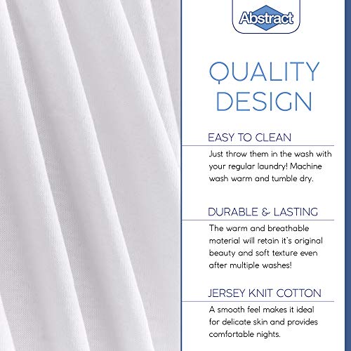 Abstract Mini Crib Cotton Sheets - Pack n Play Sheets Fitted- Ultra Soft Crib Sheets for Boys Girls Baby - Universal - Snug Fitted - Cotton - 24"x38" (Solid White) - Image 4