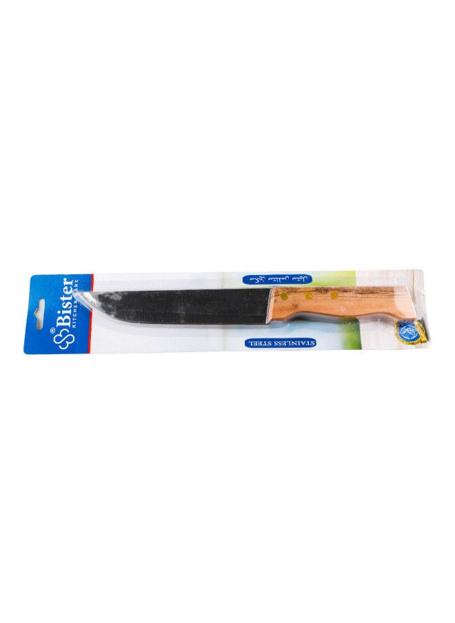 Bister - Kitchen Knife High Stainless Steel 1.5 mm thickness Chinese Chopping Knife Kitchen chef knives with Wooden Brown Color Handle for Home and Restaurant Size 6" - Image 1