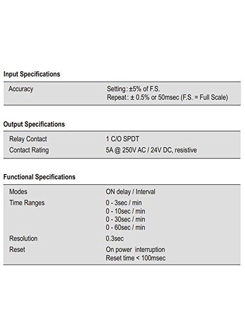 Selec Selec Make On DelayInterval Timer 8 Time Ranges 800SQA Pack of 1  - Image 5