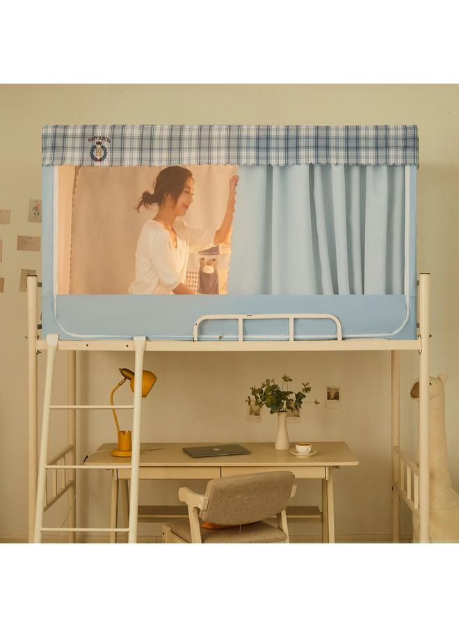 Bluejw Dormitory Bed Curtain Strong Shading Integrated Mosquito Net Upper And Lower Bent College Students' Dormitory Full Covered Bed Curtain Thickened Curtain - Image 3