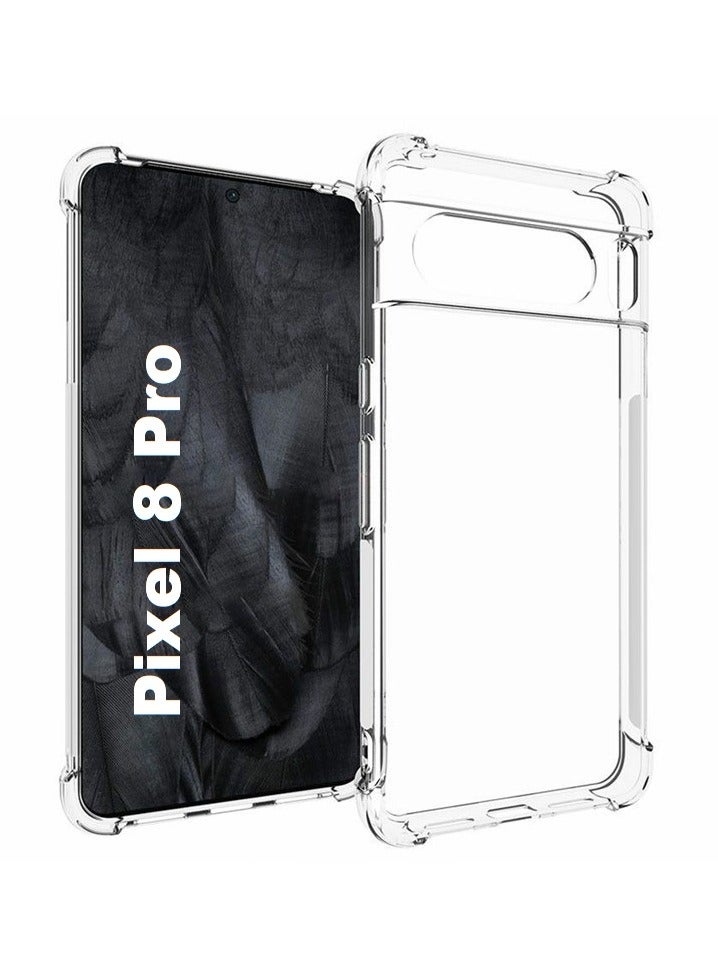 Case for Google Pixel 8 Pro Crystal Clear TPU Cover Bumper Shockproof Protective Case with Camera Protection Designed for Pixel 8 Pro - Image 4