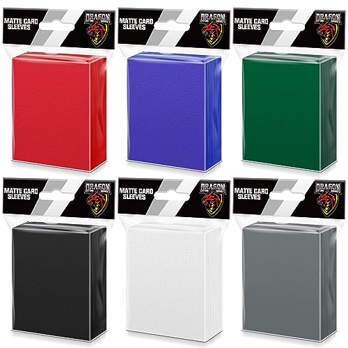 Kitoyz 600PCS Card Sleeves for Collectable Gaming Cards, Matte Card Protectors Sleeves for Baseball Cards, Game Cards and Trading Cards (6 Colors) - Image 1