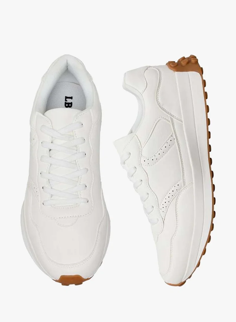 LBL By Shoexpress WHITE Men Lace-Up Ankle Sneakers for Men | Best Price UAE