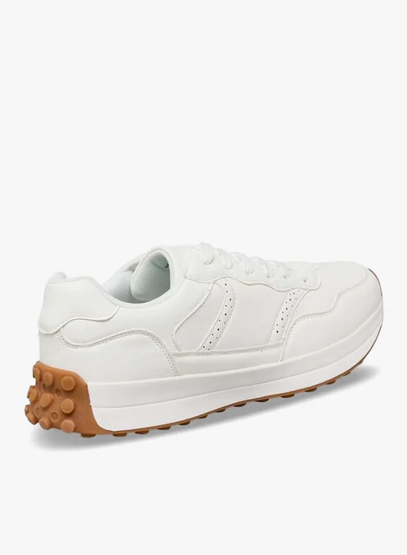 LBL By Shoexpress WHITE Men Lace-Up Ankle Sneakers for Men | Best Price UAE