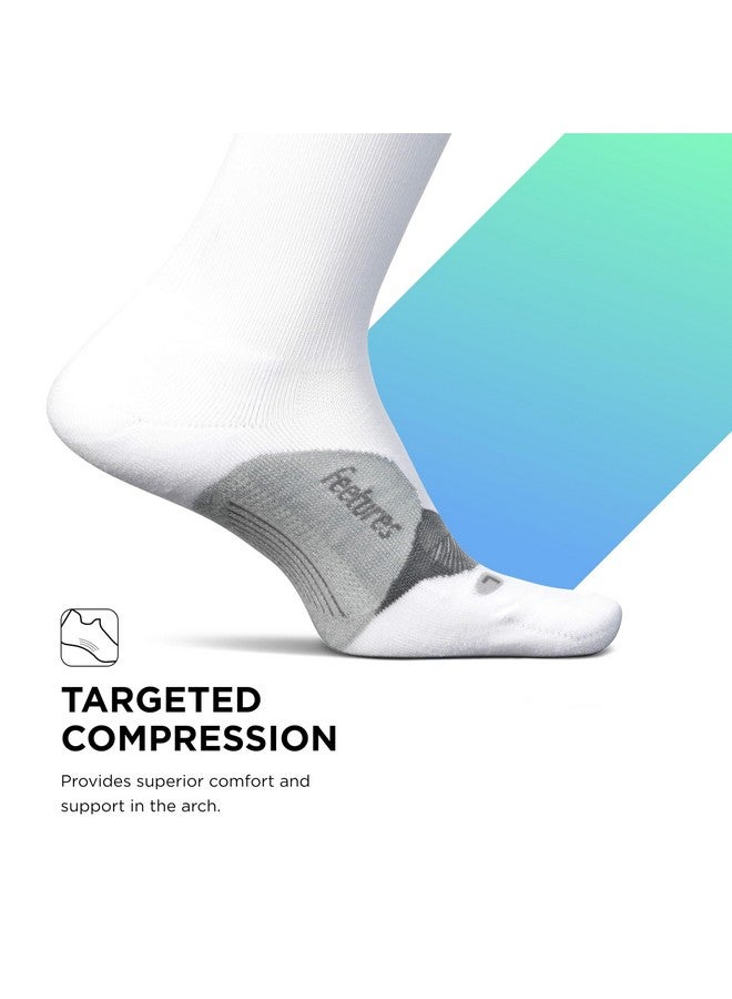Feetures Feetures Elite Light Cushion Mini Crew Sock - Sport Sock with Targeted Compression - New White, L (1 Pair) - Image 5