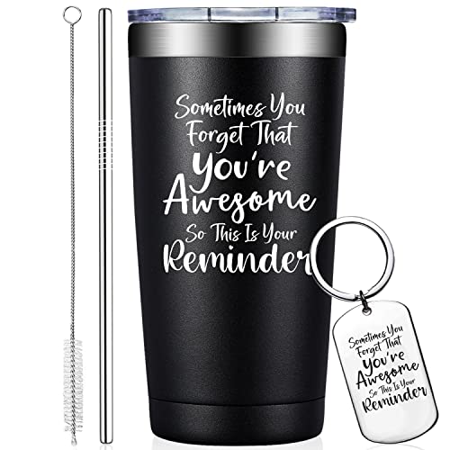 Grifarny Birthday Gifts for Men - Thank You Gift for Men - Inspirational, Christmas Gifts for Best Friends Male, Coworker, Son, Boss - Sometimes You Forget You're Awesome Tumbler Mug Cup 20oz - Image 1