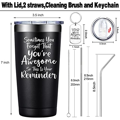 Grifarny Birthday Gifts for Men - Thank You Gift for Men - Inspirational, Christmas Gifts for Best Friends Male, Coworker, Son, Boss - Sometimes You Forget You're Awesome Tumbler Mug Cup 20oz - Image 2