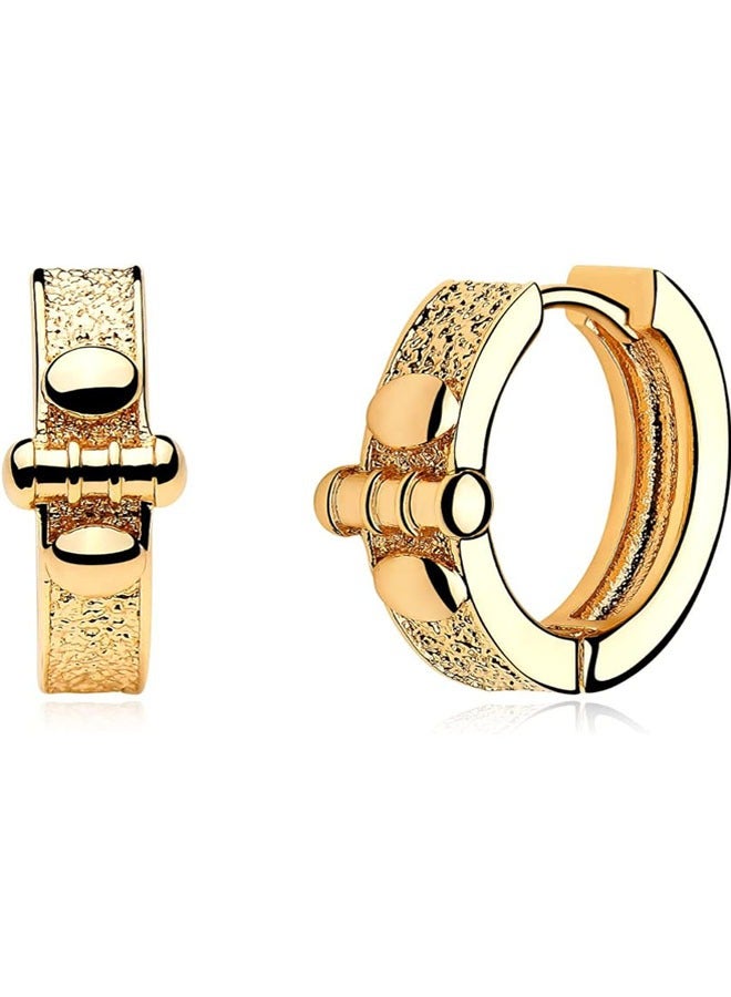 Mevecco Women Huggie Earrings Gold Hoop Sleeper 14K Gold Filled Small Simple Handmade Hypoallergenic Everyday Jewelry - Image 1