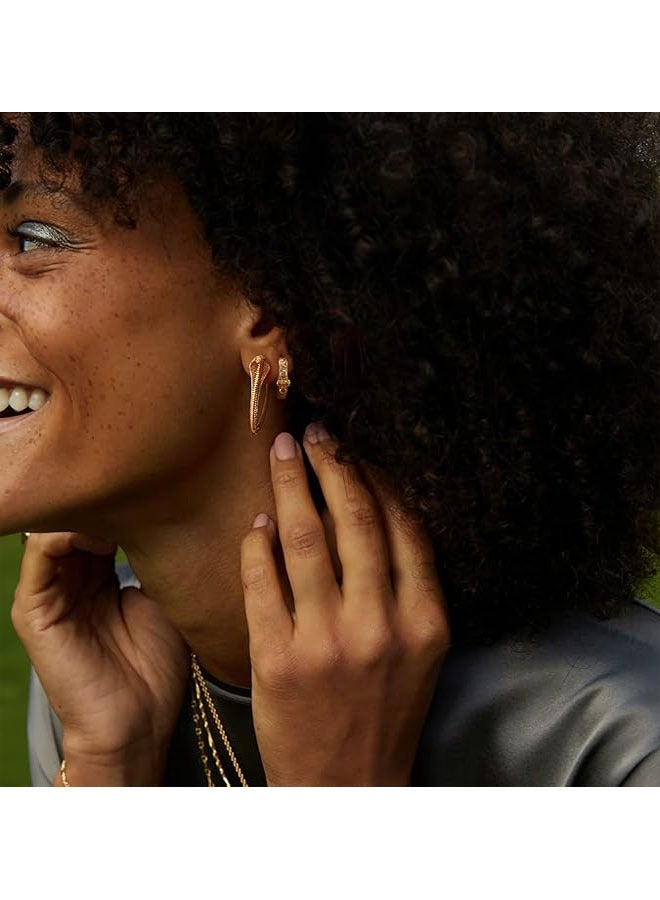 Mevecco Women Huggie Earrings Gold Hoop Sleeper 14K Gold Filled Small Simple Handmade Hypoallergenic Everyday Jewelry - Image 2