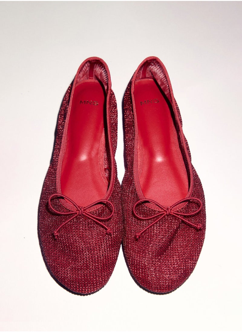 MANGO Casual Mesh Bow Ballerina  - Image 5