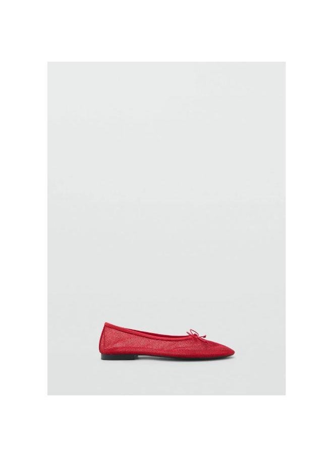 MANGO Casual Mesh Bow Ballerina  - Image 1