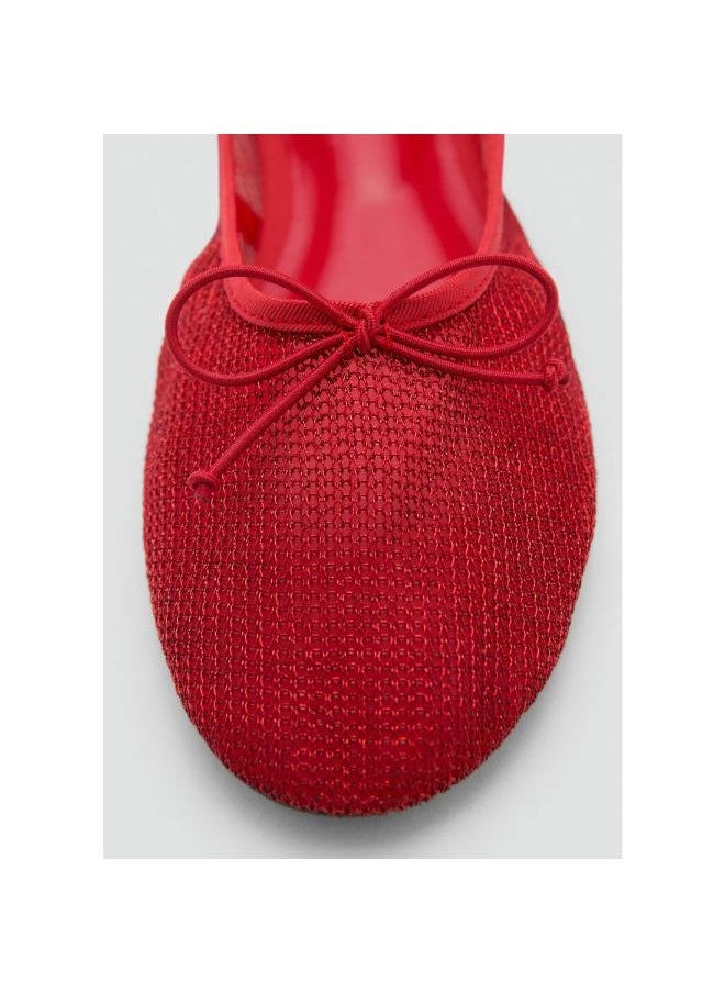 MANGO Casual Mesh Bow Ballerina  - Image 4