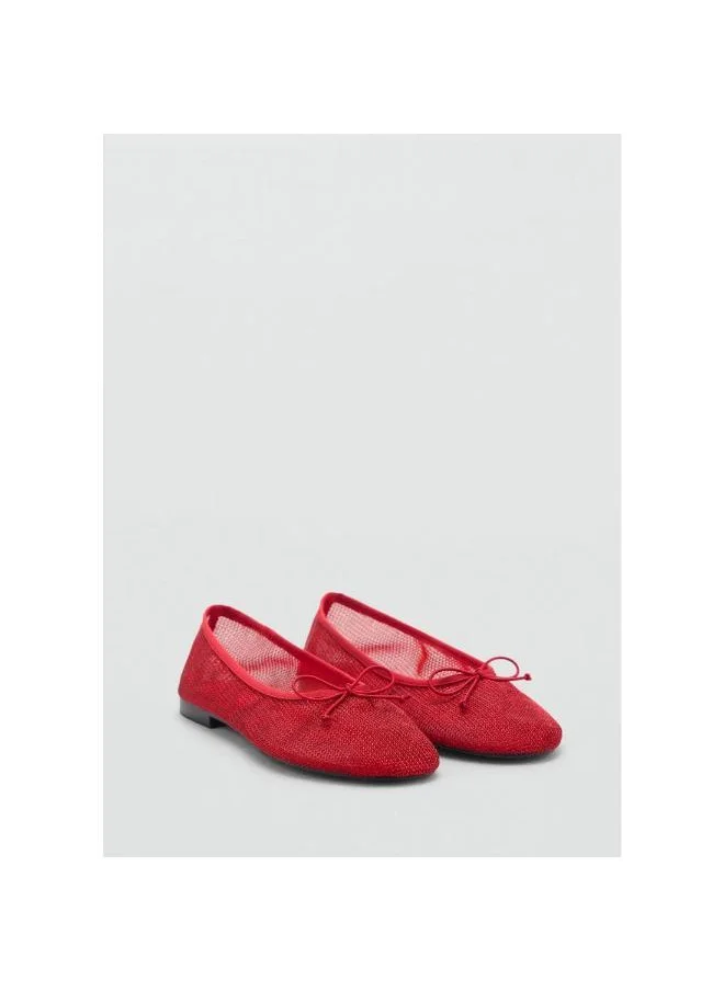 مانجو Casual Mesh Bow Ballerina