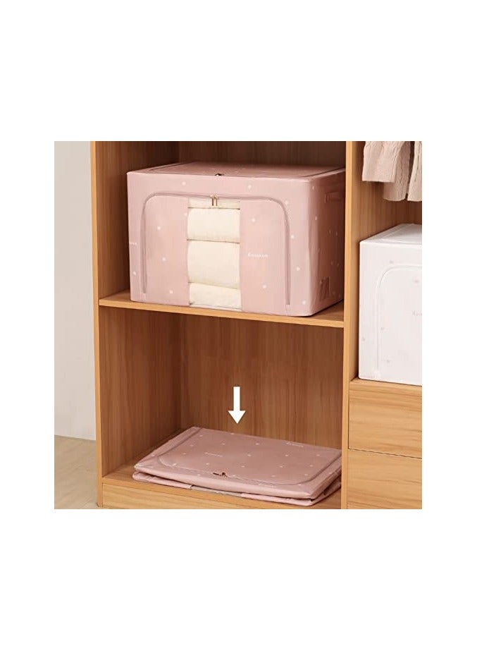 Storage Boxes Clothes Storage Box Household Large capacity Wardrobe Foldable Storage Box Fabric Clothing Storage Sorting Box Easy To Store 100L - Image 3