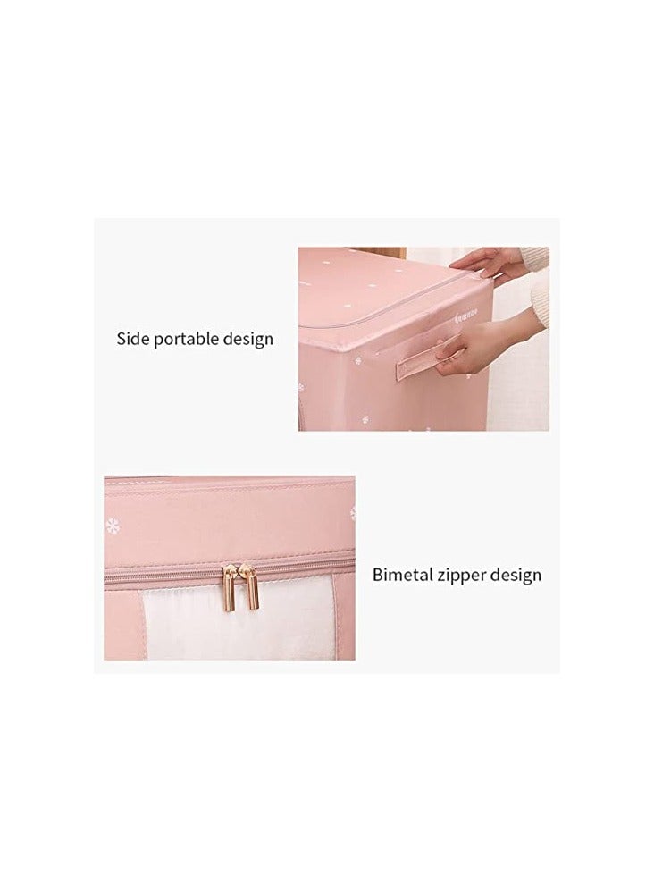 Storage Boxes Clothes Storage Box Household Large capacity Wardrobe Foldable Storage Box Fabric Clothing Storage Sorting Box Easy To Store 100L - Image 5