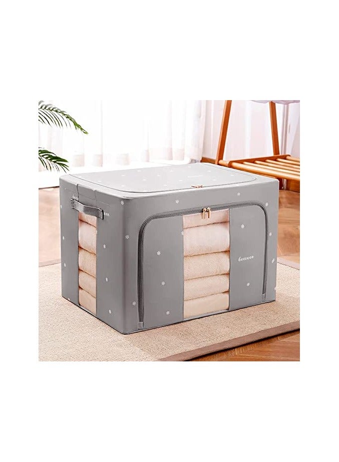 Storage Boxes Clothes Storage Box Household Large capacity Wardrobe Foldable Storage Box Fabric Clothing Storage Sorting Box Easy To Store 100L - Image 1