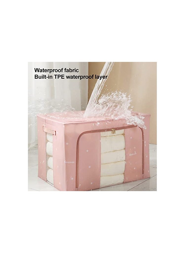 Storage Boxes Clothes Storage Box Household Large capacity Wardrobe Foldable Storage Box Fabric Clothing Storage Sorting Box Easy To Store 100L - Image 4