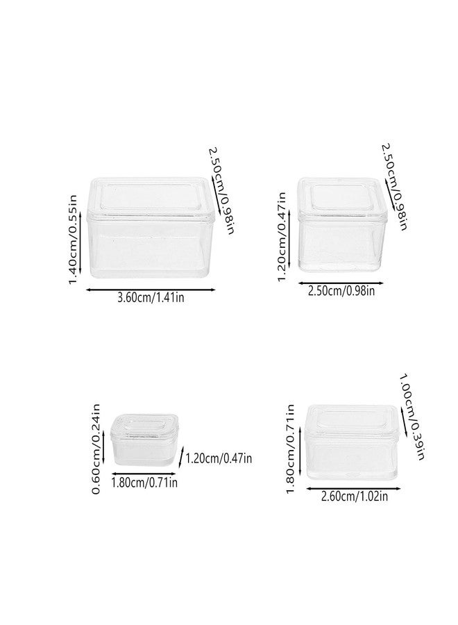 Alasum 4pcs Dollhouse Food Storage Box 1/12 Scale Dollhouse Bento Box Plastic Kitchen Ornament for DIY Making Mini House Accessories Transparent - Image 5