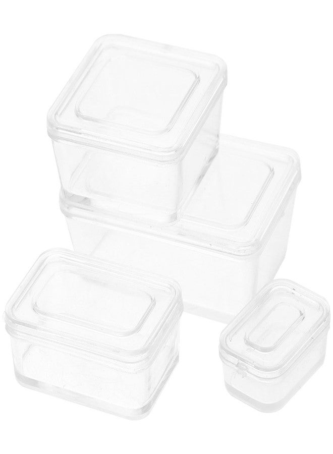 Alasum 4pcs Dollhouse Food Storage Box 1/12 Scale Dollhouse Bento Box Plastic Kitchen Ornament for DIY Making Mini House Accessories Transparent - Image 1