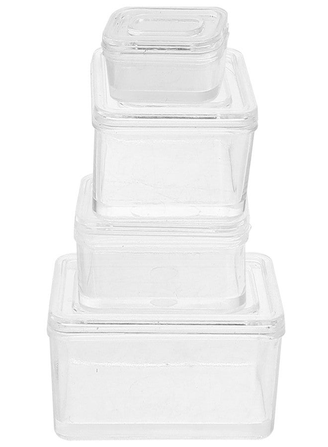 Alasum 4pcs Dollhouse Food Storage Box 1/12 Scale Dollhouse Bento Box Plastic Kitchen Ornament for DIY Making Mini House Accessories Transparent - Image 2