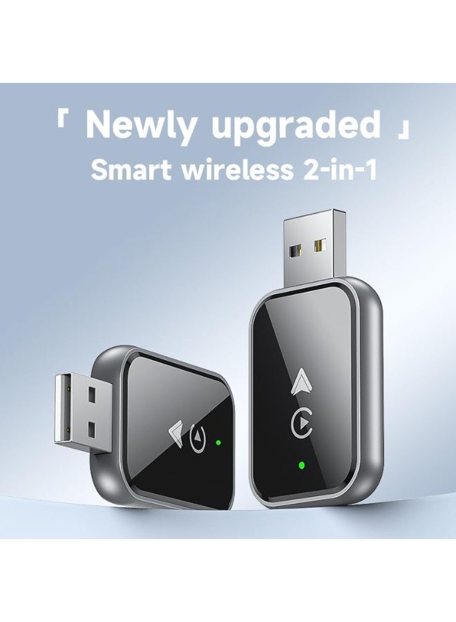 2-in-1 Wireless CarPlay & Android Auto Adapter – Converts Wired CarPlay to Wireless, Plug & Play, Compatible with iPhone & Android - Image 2