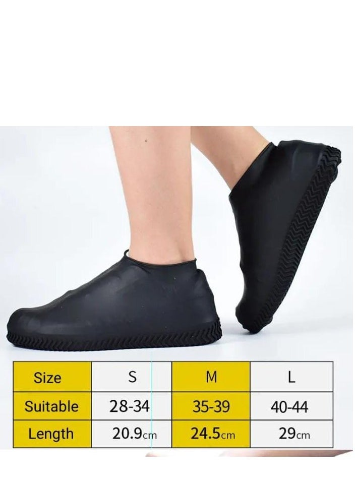 Generic - Reusable latex rain boots 29+15+16 cm gray color 2pcs size L - Image 1