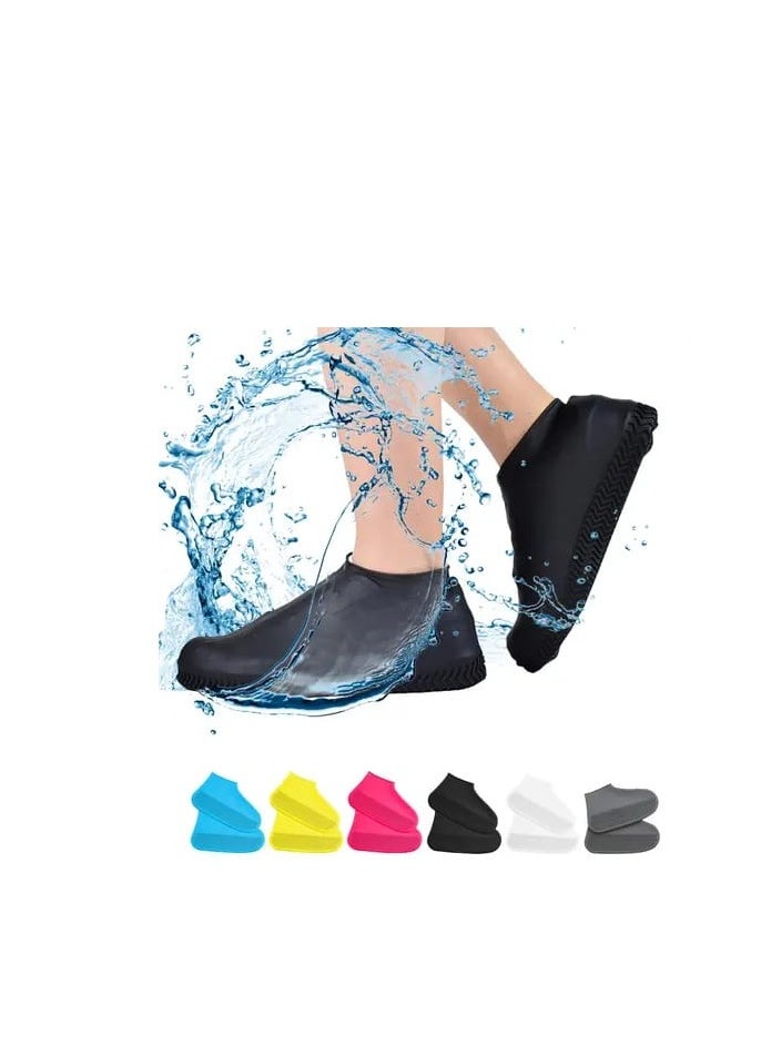 Generic - Reusable latex rain boots 29+15+16 cm gray color 2pcs size L - Image 1