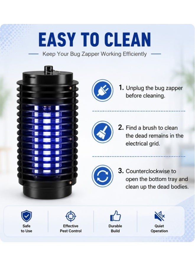 Lavish Electric Mosquito Killer Lamp, UV Insect Zapper with 3-Pin, Indoor Bug Killer for Mosquitoes, Flies and Flying Insects, Chemical-Free, Quiet Operation, Removable Tray for Home, Bedroom, Kitchen and Office - Image 3