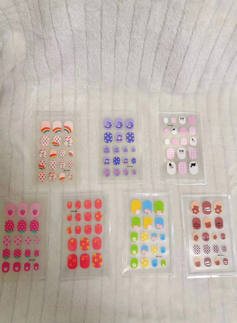 SYNSYB 126PCs Nail Stickers for Women and Little Girls - 7 Sheets 3D Self-Adhesive DIY Nail Art Decoration Set Including Flowers Leaves Animals Plants Fruits Nail Decals for Woman Kids Girls - Image 3