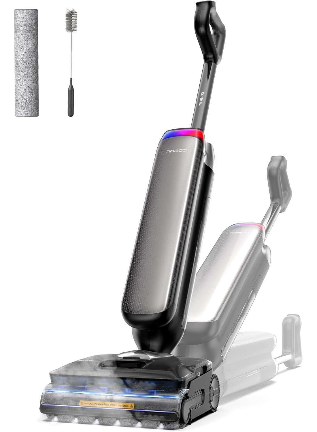 Tineco Floor One S9 Artist Steam Wet Dry Vacuum Cleaner, High-Temp Steam Cleaning, 22kPa Suction, 360° SmoothDrive, Anti-Tangle Design, 185°F Flashdry, Long Runtime, 180° Lay-Flat 285.0 W FW2A1500AE grey