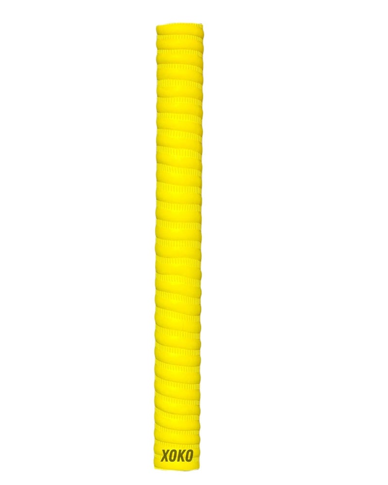 xoko Cricket Bat Coil Grip, Anti-Slip Rubber Handle, Ultra Tacky Performance Grip for Enhanced Control, Pack of 1 (YELLOW) - Image 1