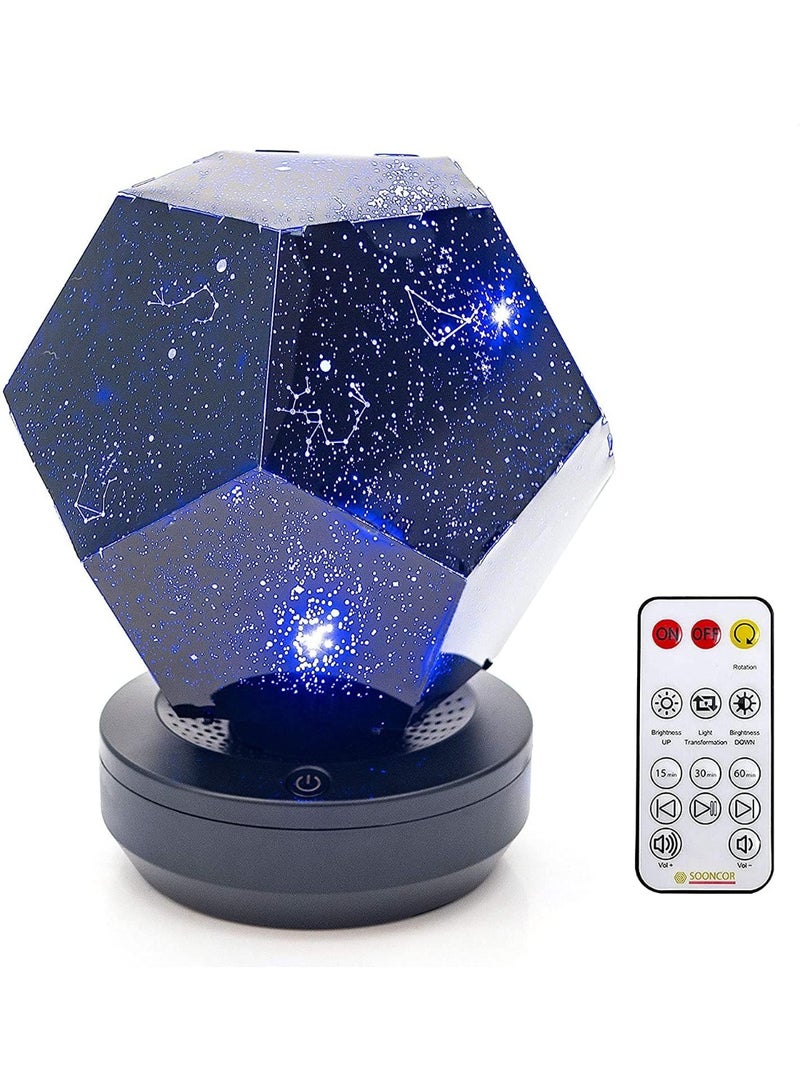 Bluejw Creative Remote Control Starry Sky Projection Light Led Night Light With Bluetooth Sound System - Image 2