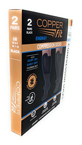Copper Fit Unisex Compression Sock, Choose Size and Pairs (2, Small / Medium) - Image 3