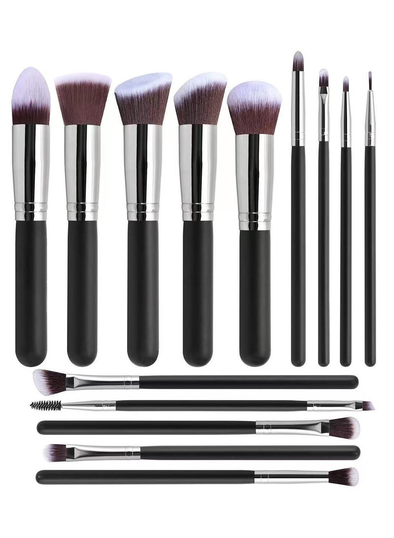 Generic Makeup Brush 14 Sets of Makeup Brush Sets 5 Large and 9 Small Makeup Brush Tools，Makeup Multi Use Brush Set  - Image 1