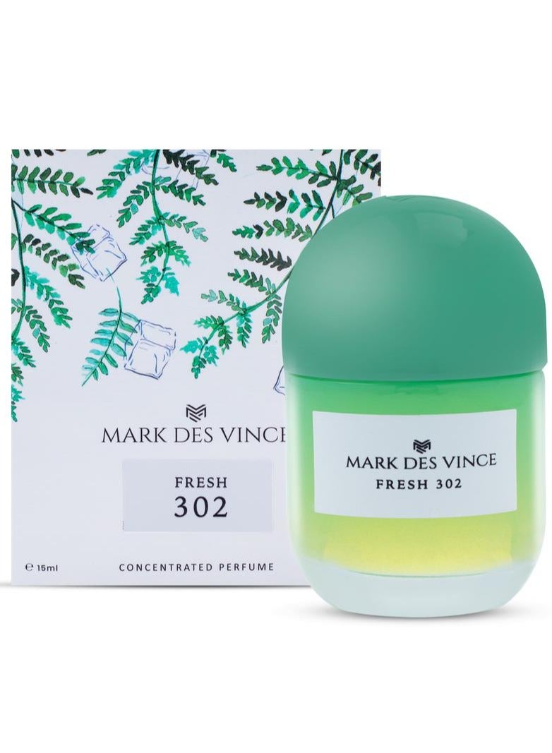 MARK DES VINCE عطر مارك ديس فينس فريش 302 المركز 15 مل للجنسين - Image 2