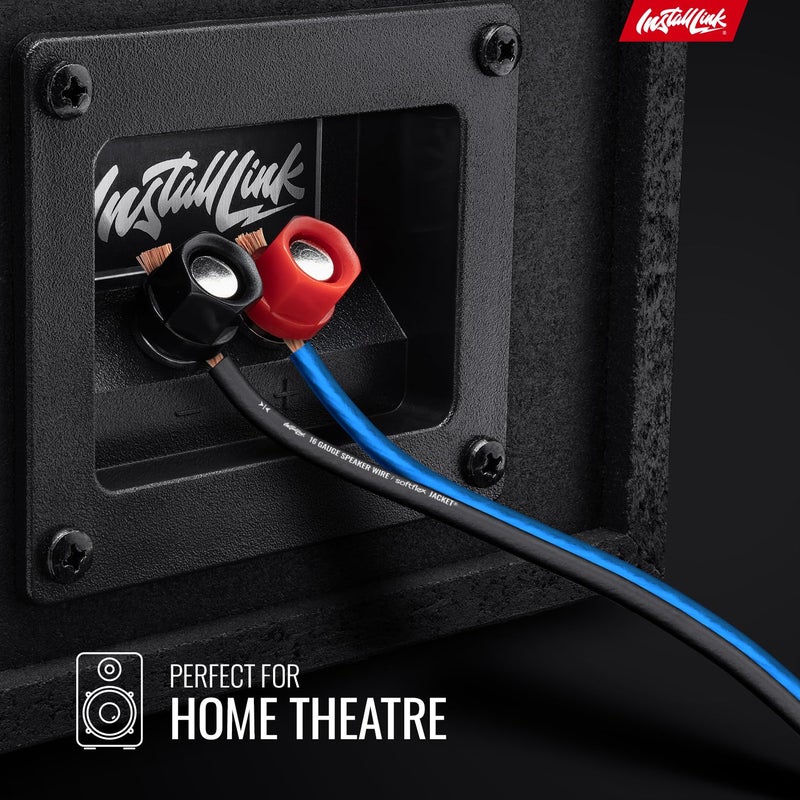 Install Link 16 AWG Gauge Speaker Wire Cable Stereo, Car or Home Theater, CCA (100 Feet) by Install Link - Image 3