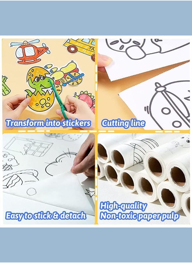 yumee Children's Drawing Paper Roll - 3M*30cm/118* 12Inch Jumbo Coloring Poster for Kids, Sticky Back DIY Art Paper for Walls/Tables (Perfect for Classrooms, Birthdays & Home Creativity)  - Image 5