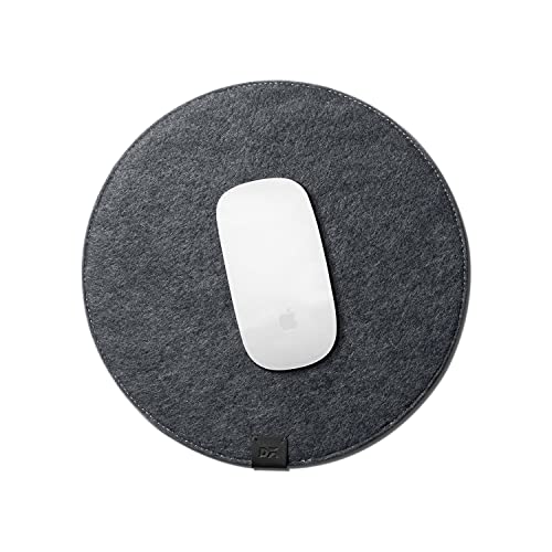 DailyObjects Orb Mouse Pad | Extended for Laptop, for PC, and Wireless Mouse | Large Vegan Leather Finish for Home, Office, Gaming (Black Felt) - Image 1